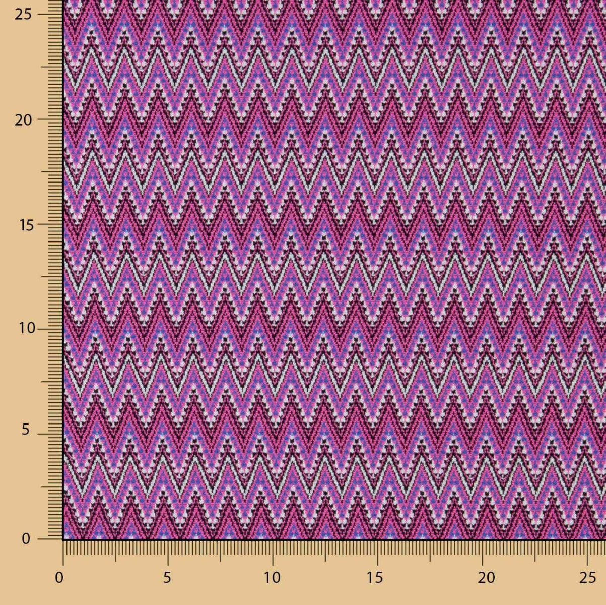 Punto Jacquard ZigZag Magenta - Ribes y Casals