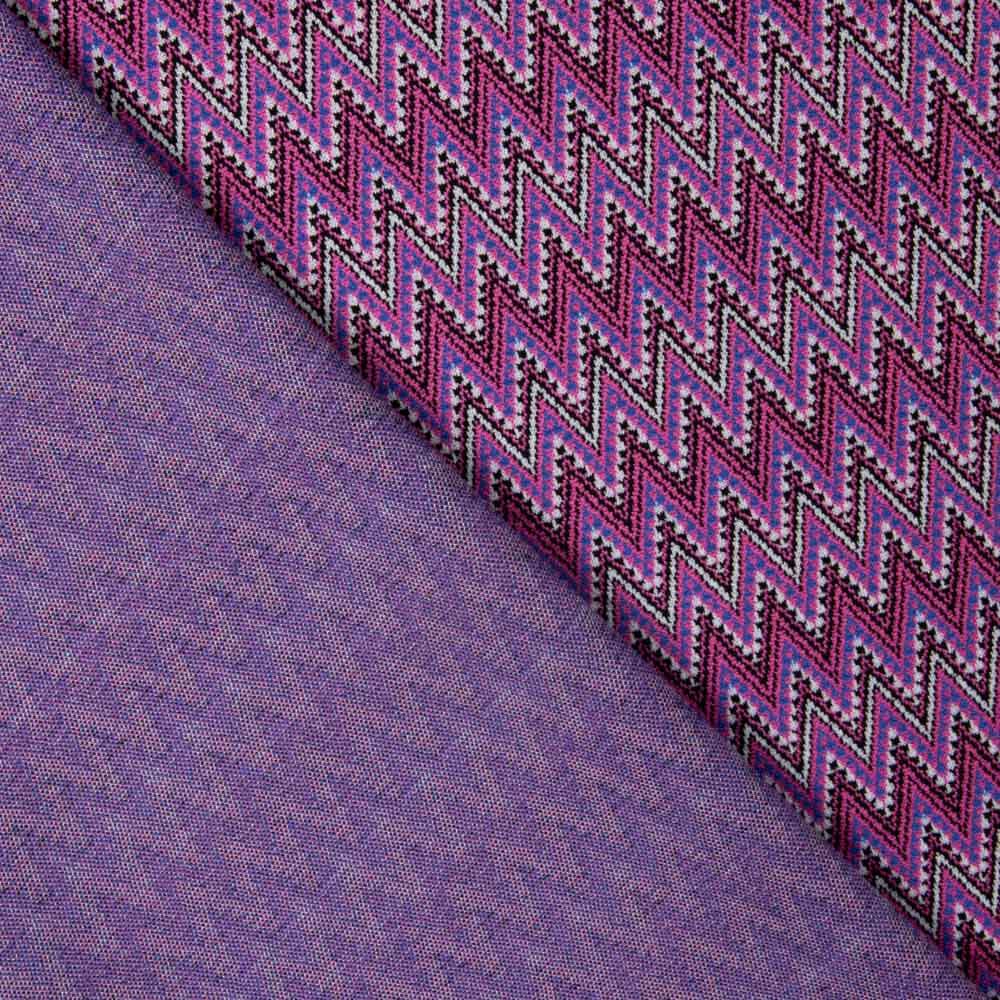 Punto Jacquard ZigZag Magenta - Ribes y Casals