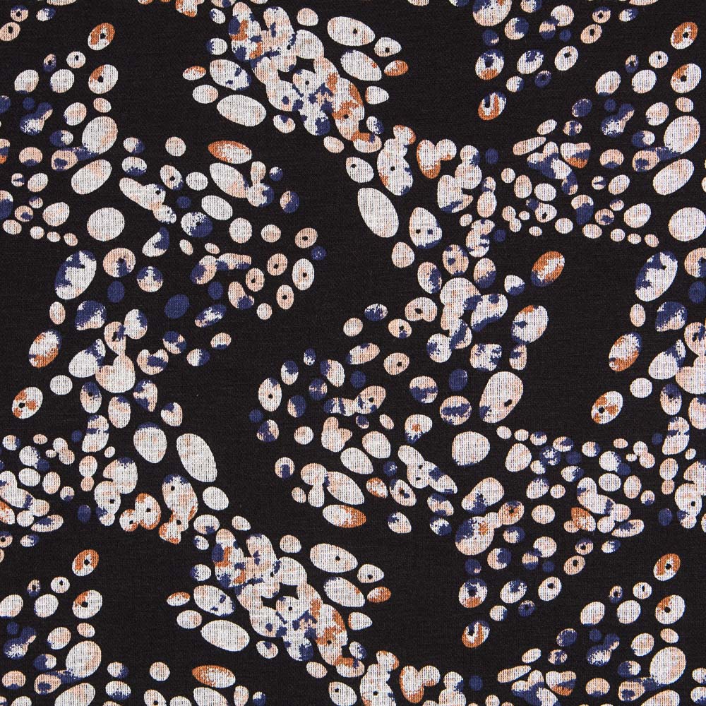 Punto Jersey Burbujas Negro - Ribes y Casals