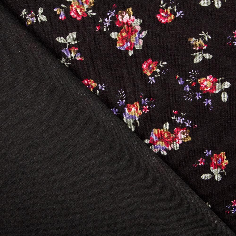 Punto Jersey Cretona Negro - Ribes y Casals