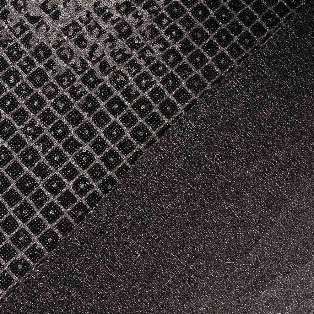 Punto Lamé Plateado Cuadros Lentejuela - Ribes y Casals