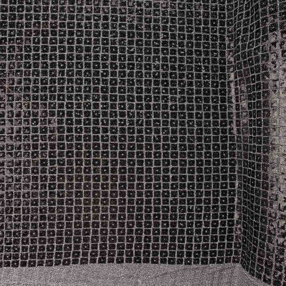 Punto Lamé Plateado Cuadros Lentejuela - Ribes y Casals