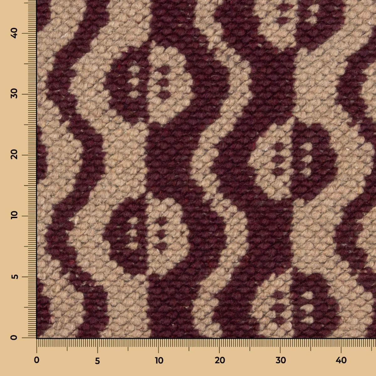 Punto Tricot Lana Poncho Ojos Granate - Ribes y Casals