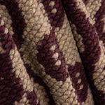 Punto Tricot Lana Poncho Ojos Granate - Ribes y Casals