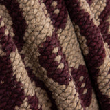 Punto Tricot Lana Poncho Ojos Granate - Ribes y Casals