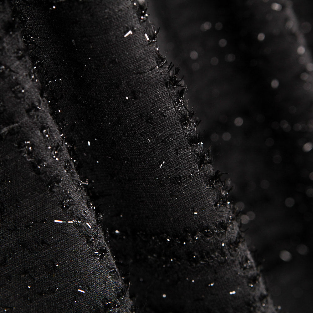 Punto Lana Cuadro Lurex Negro - Ribes y Casals