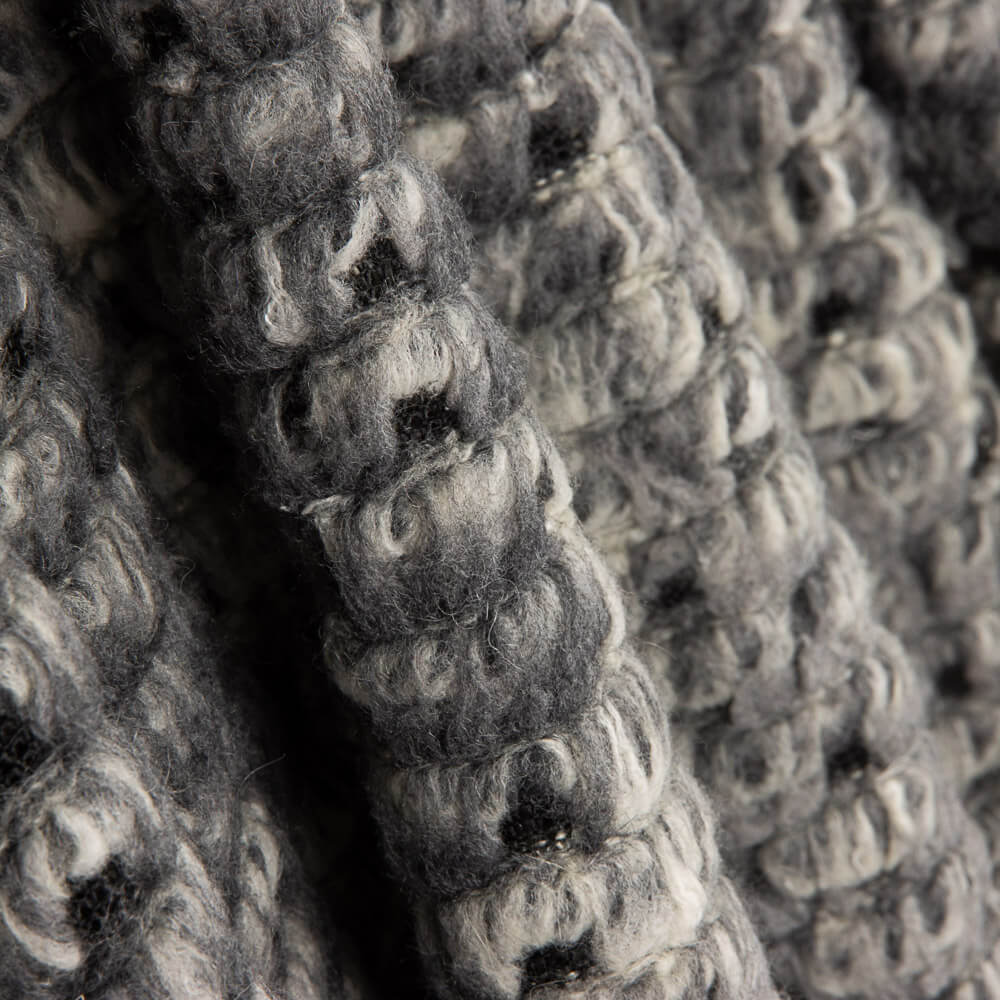 Punto Tricot Lana Poncho Geo Gris - Ribes y Casals