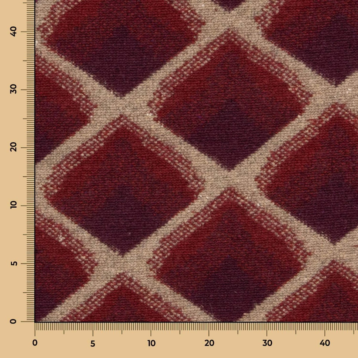 Punto Tricot Lana Poncho Granate Ondas - Ribes y Casals