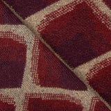 Punto Tricot Lana Poncho Granate Ondas - Ribes y Casals