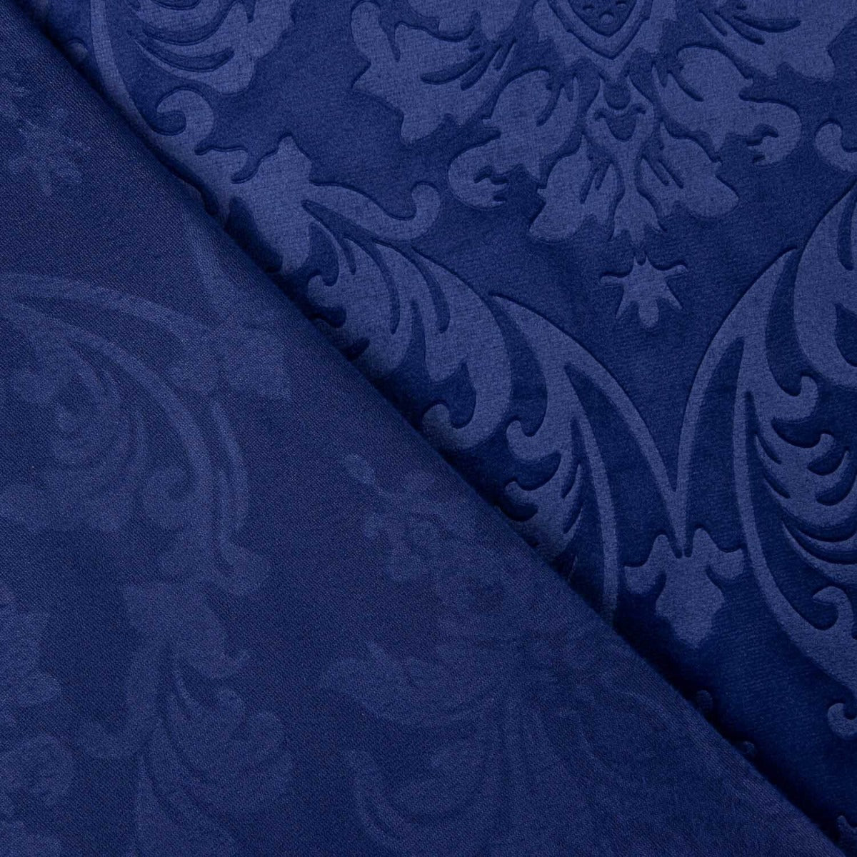 Punto Terciopelo Jacquard Azul - Ribes y Casals