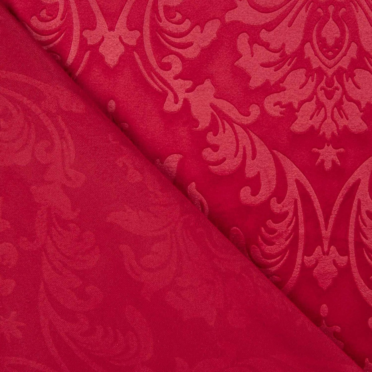 Punto Terciopelo Jacquard Rojo - Ribes y Casals