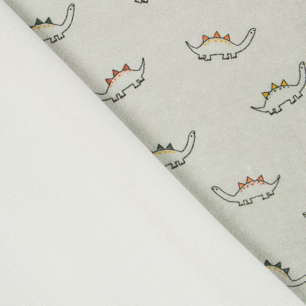 Punto Tundosado Infantil Dinosaurios Verde Oeko-Tex® - Ribes y Casals