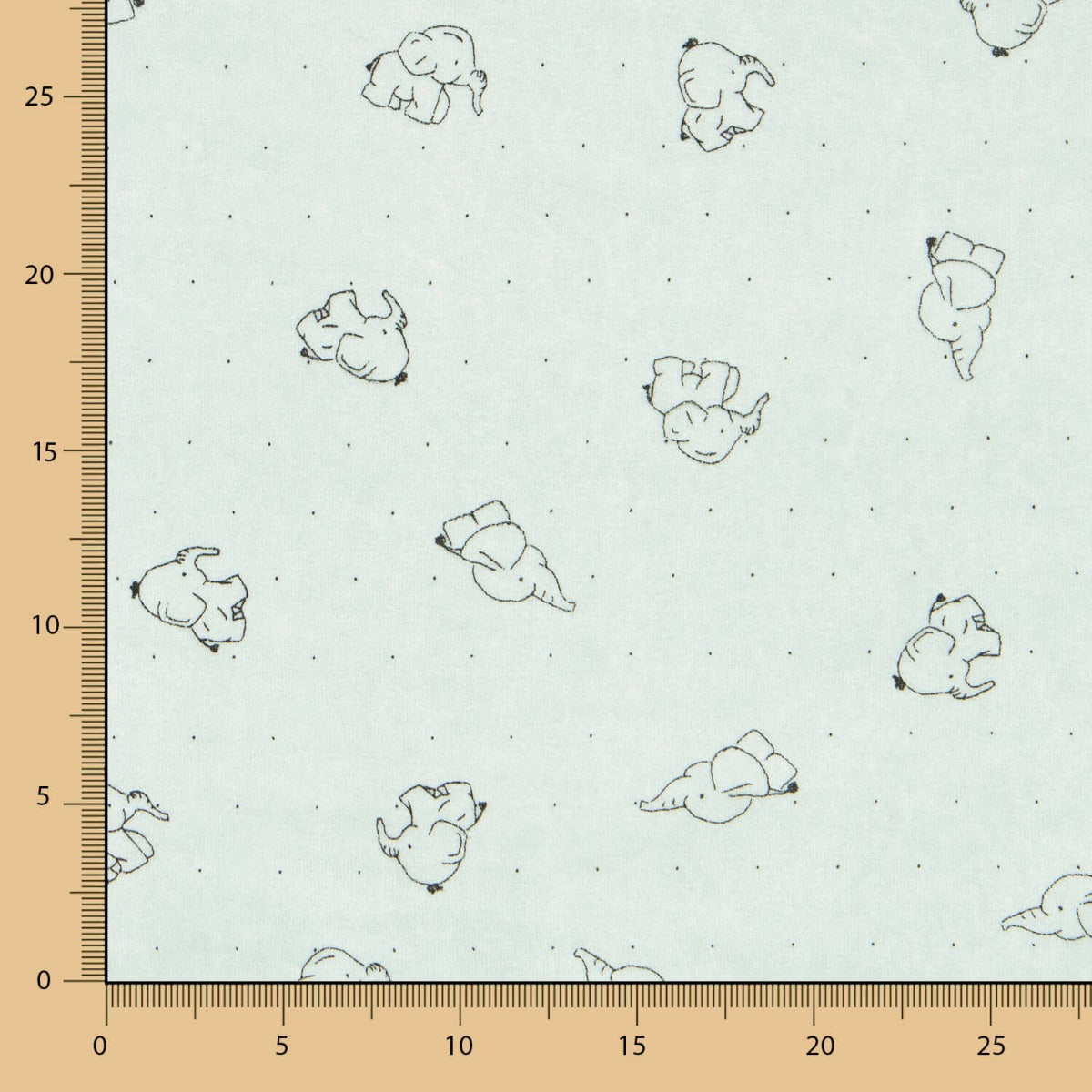Punto Tundosado Elefantes Verde - Ribes y Casals