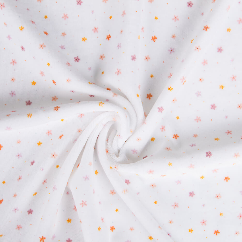 Punto Tundosado Flores Blanco Oeko-Tex® - Ribes y Casals