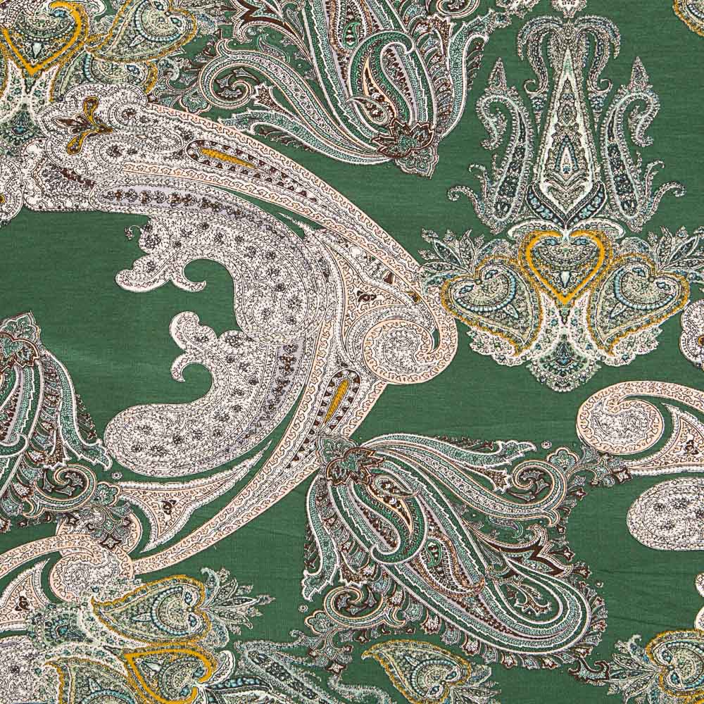 Punto Viscosa Paisley Verde - Ribes y Casals