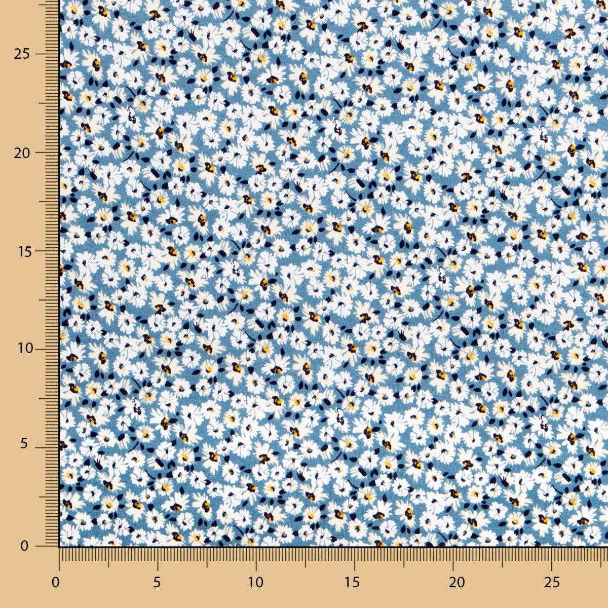 Punto Viscosa Florecitas Azulado - Ribes y Casals