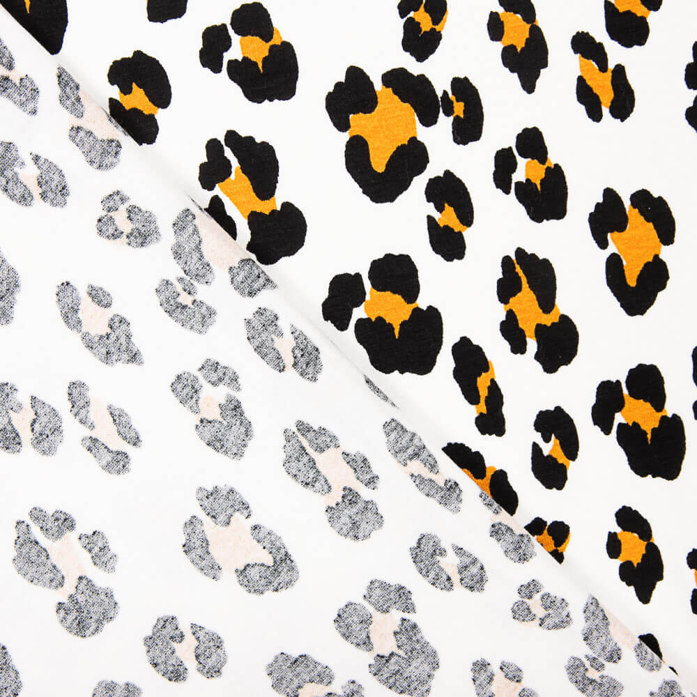 Punto Viscosa Leopardo Blanco - Ribes y Casals