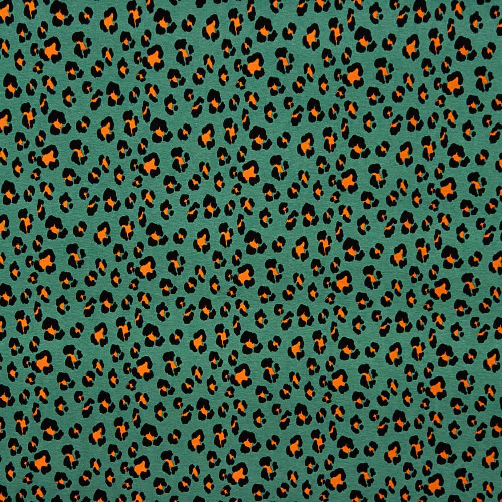 Punto Viscosa Leopardo Verde Menta - Ribes y Casals