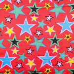 Raso Carnaval Estrellas Rojo - Ribes y Casals