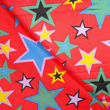 Raso Carnaval Estrellas Rojo - Ribes y Casals