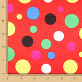 Raso Carnaval Lunares Color Rojo - Ribes y Casals