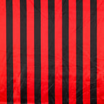 Retal Raso Carnaval Rayas Rojo Negro 190x140 cm - Ribes y Casals