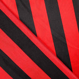 Retal Raso Carnaval Rayas Rojo Negro 190x140 cm - Ribes y Casals