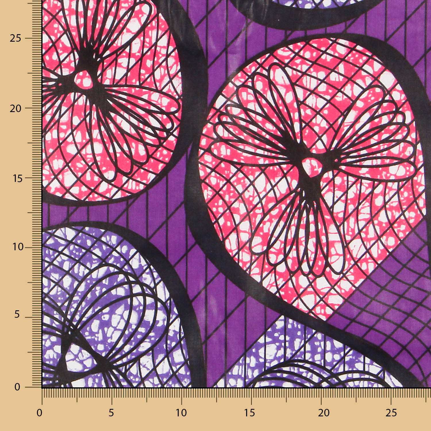 Retal Africana Wax Costa Marfil 150X110 cm - Ribes y Casals