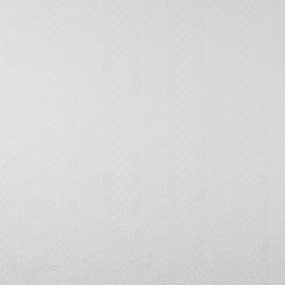 Retal Bordado Suizo Bayadera Blanco 180x130 cm - Ribes y Casals