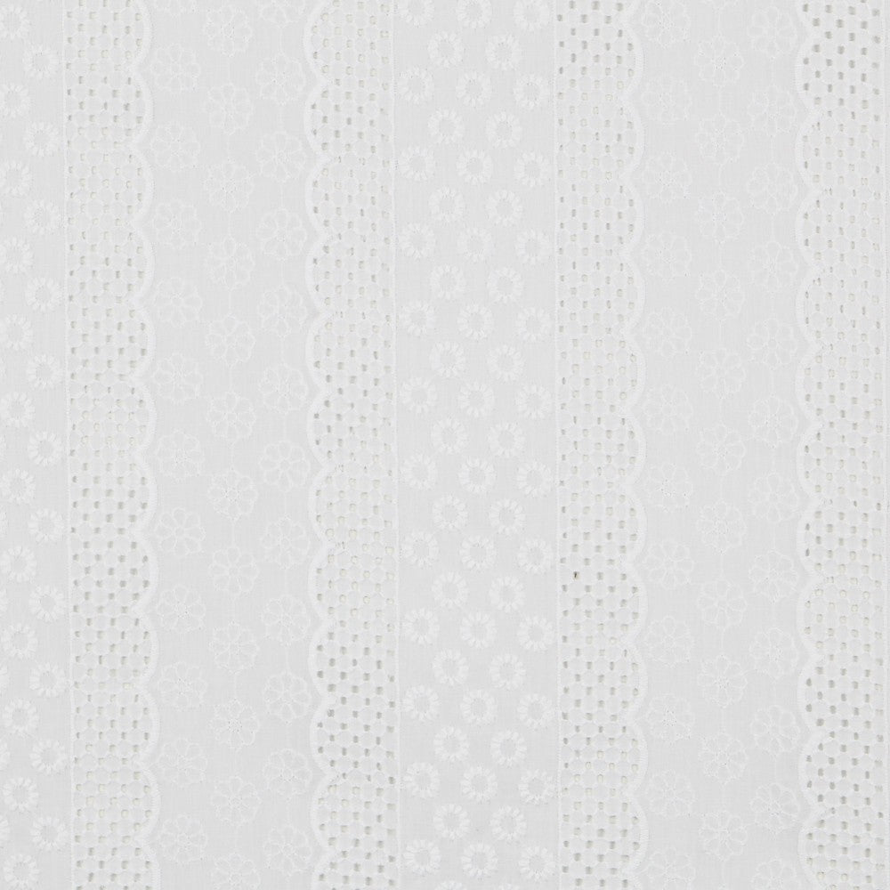 Retal Bordado Suizo Bayadera Blanco 180x130 cm - Ribes y Casals