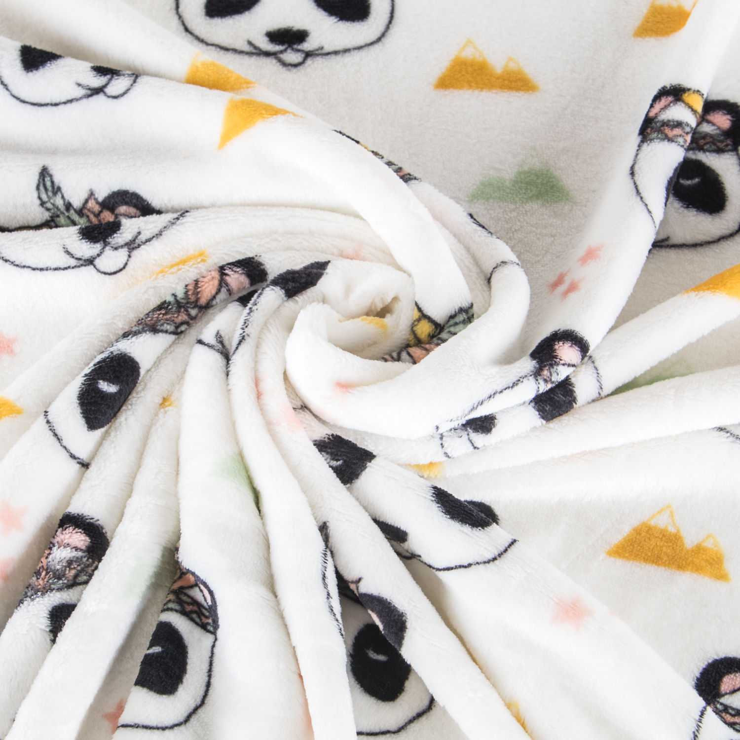 Retal Coralina Pandas Blanca 70x150 cm - Ribes y Casals