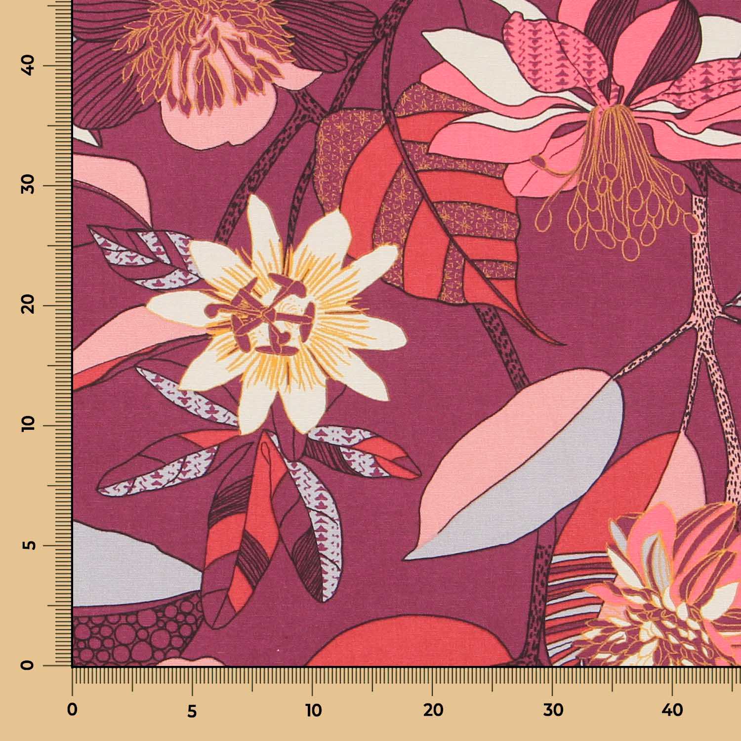 Retal Loneta Panamá Hibiscus 100x145 cm - Ribes y Casals