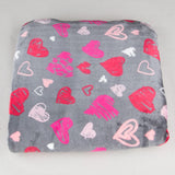 Retal Minky Corazones Fucsia 150X150cm - Ribes y Casals