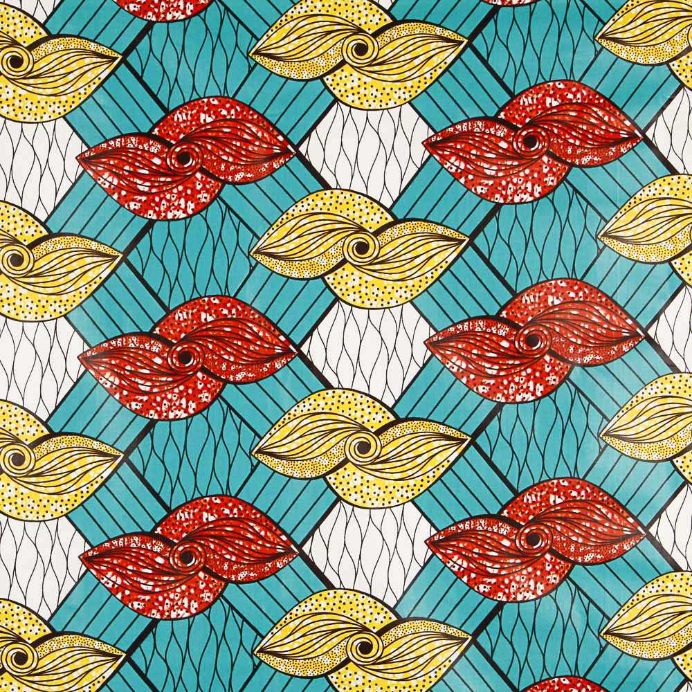 Retal Tela Africana Wax Tanzania 200x110 cm - Ribes y Casals