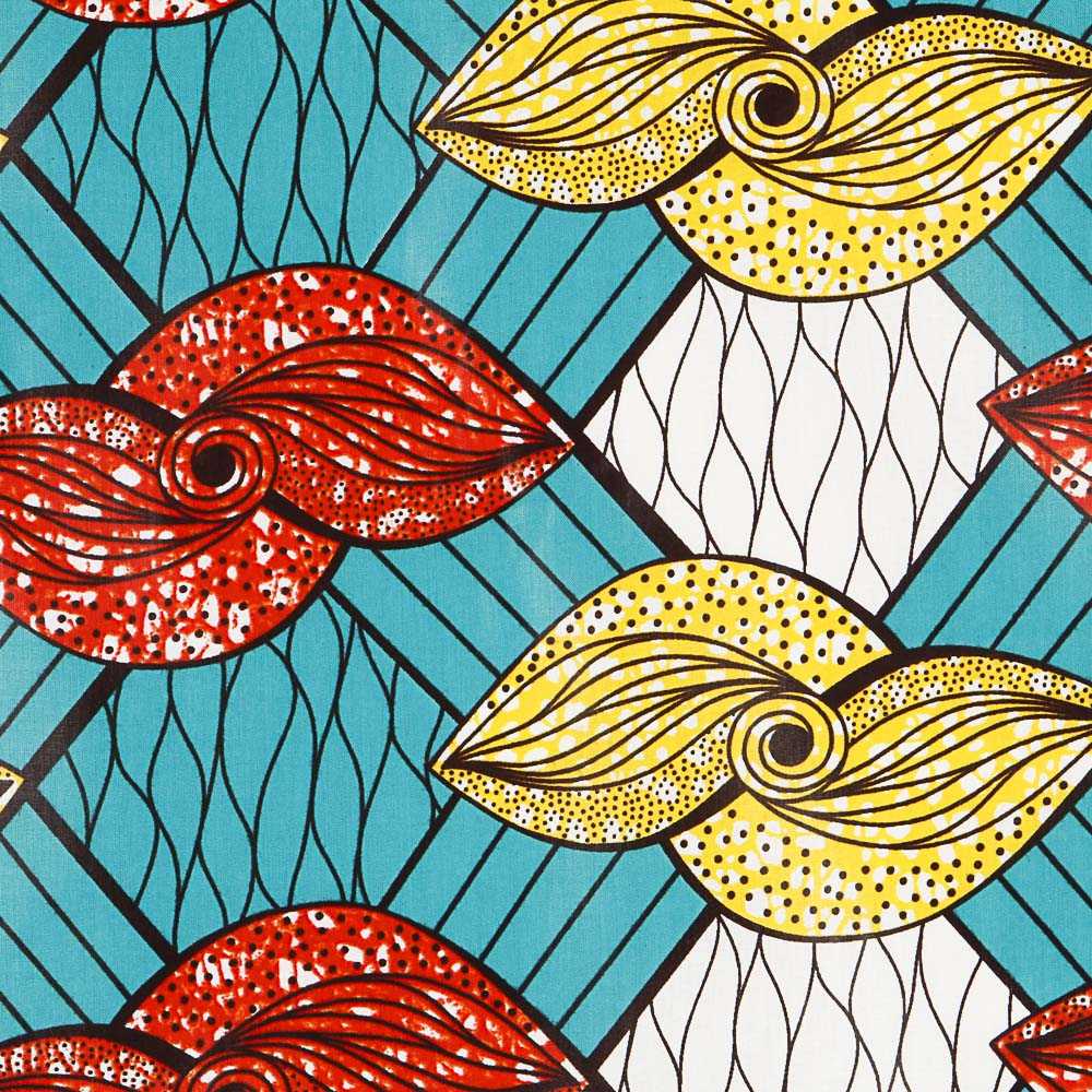 Retal Tela Africana Wax Tanzania 200x110 cm - Ribes y Casals