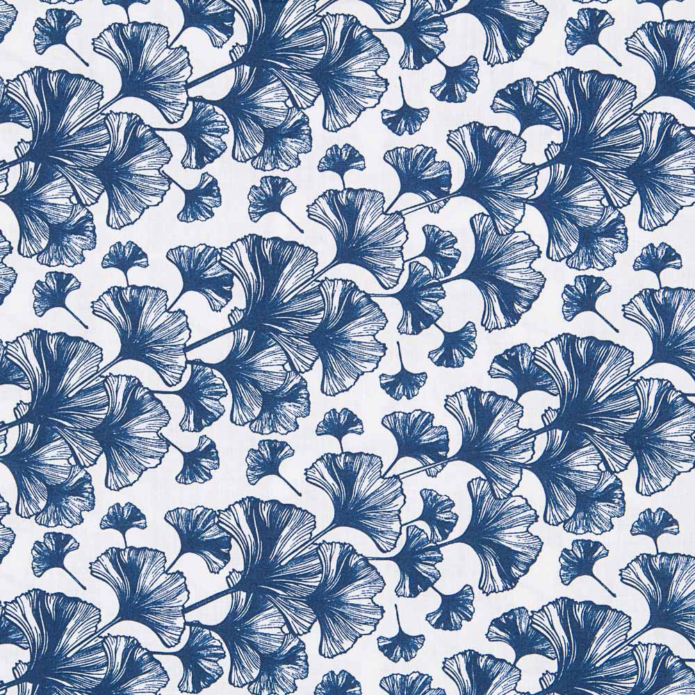 Sábana Estampada Ginkgo Biloba Azul - Ribes y Casals