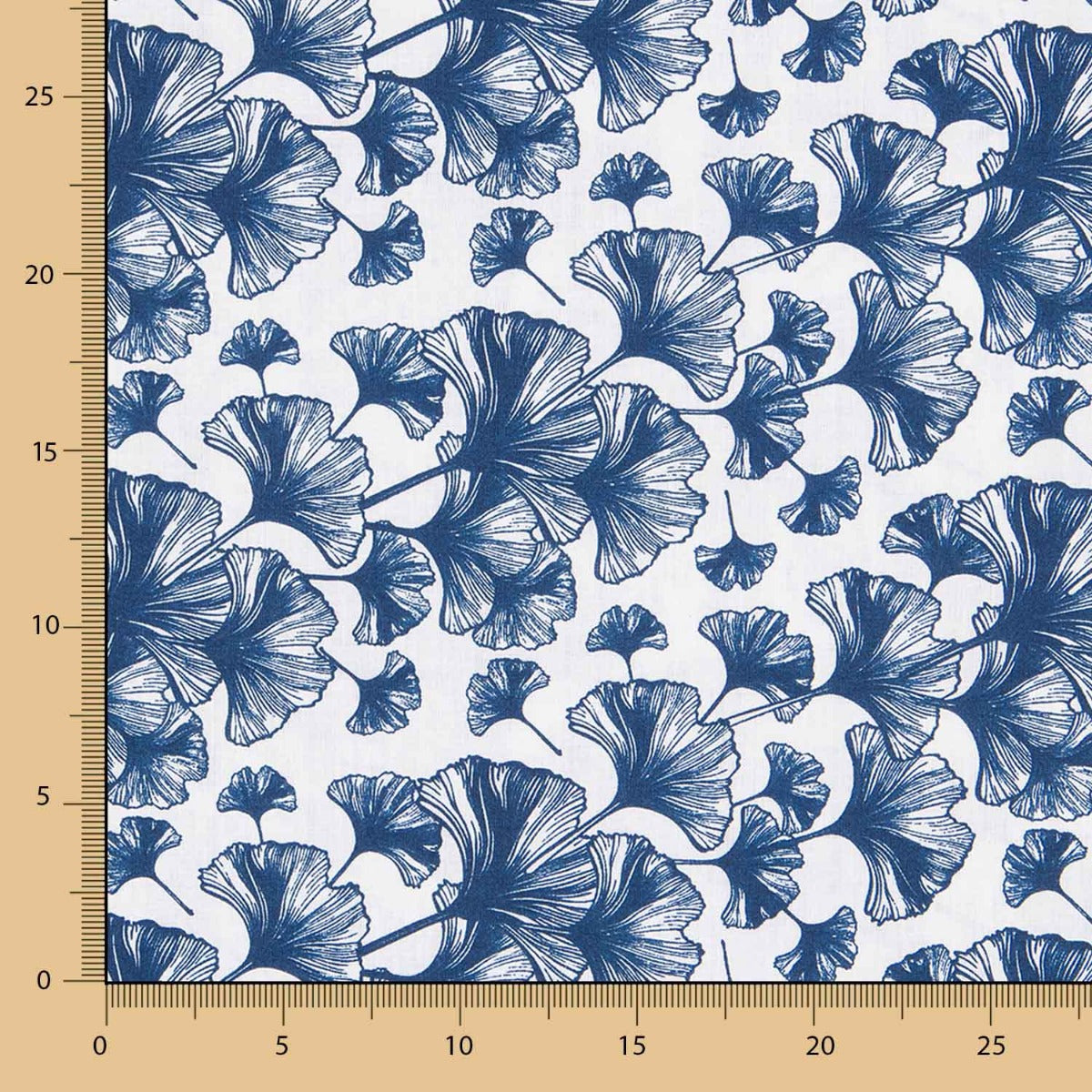 Sábana Estampada Ginkgo Biloba Azul - Ribes y Casals