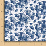 Sábana Estampada Ginkgo Biloba Azul - Ribes y Casals