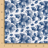 Sábana Estampada Ginkgo Biloba Azul - Ribes y Casals