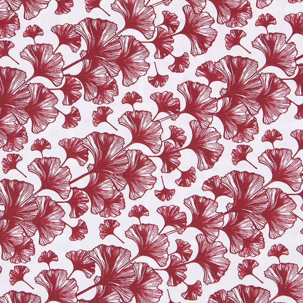 Sábana Estampada Ginkgo Biloba Granate - Ribes y Casals