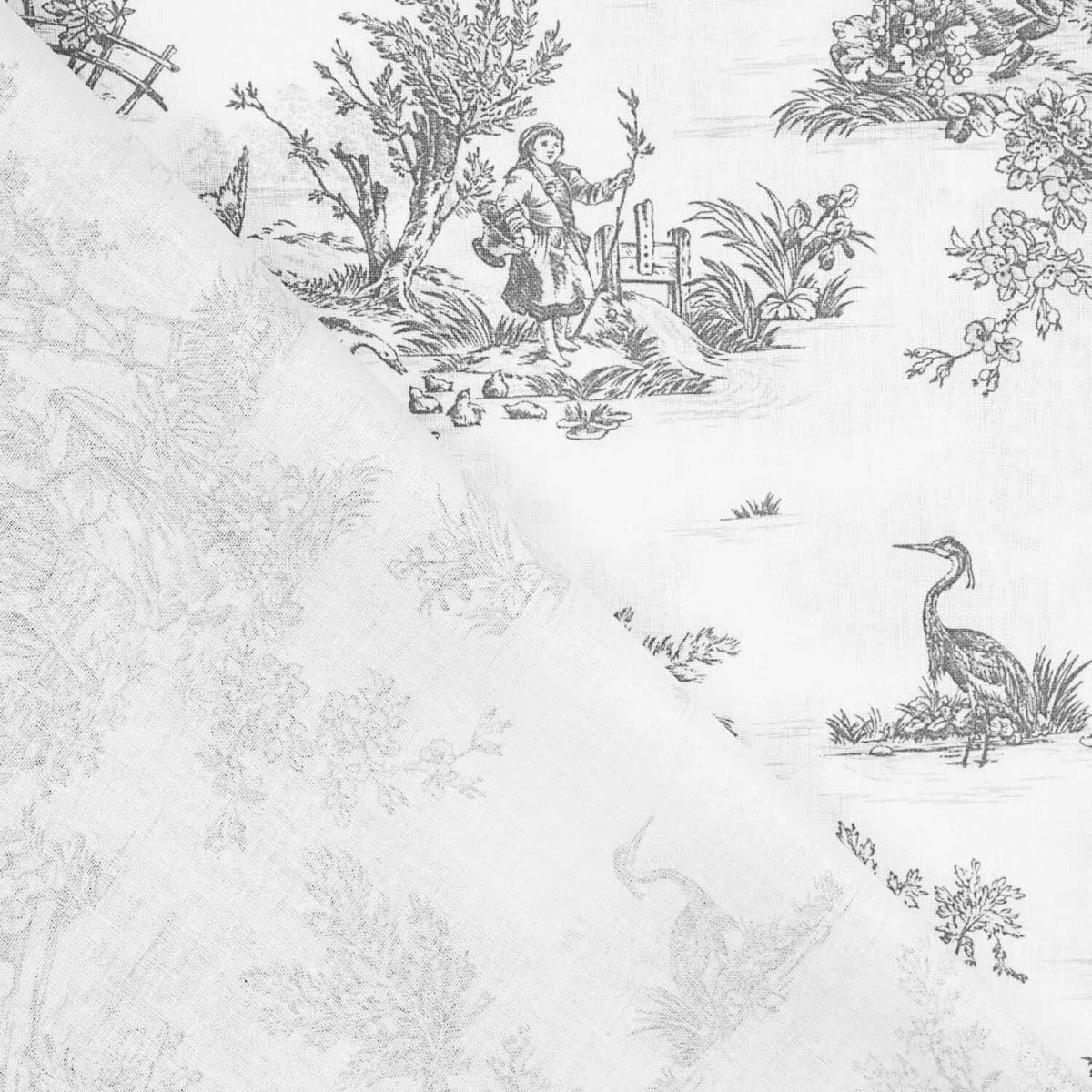 Sábana Toile de Jouy Gris - Ribes y Casals