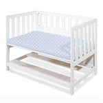 Sábana de Cuna Tolrà Lunar Fondo Celeste - Ribes y Casals