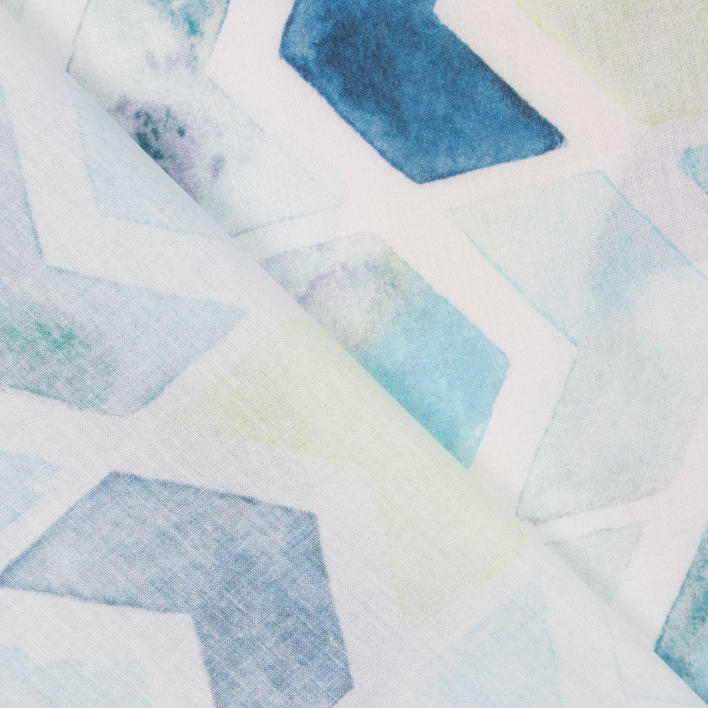 Sábana Estampada zigzag Azul - Ribes y Casals