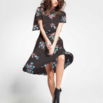 Sarga Bielástica Floral Negra - Ribes y Casals