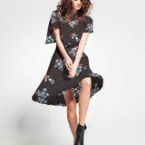 Sarga Bielástica Floral Negra - Ribes y Casals