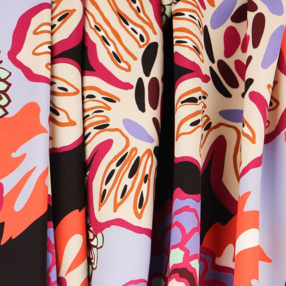 Sarga Bielástica Floral Retro Lila - Ribes y Casals