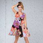 Sarga Bielástica Floral Retro Lila - Ribes y Casals