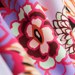 Sarga Bielástica Floral Retro Lila - Ribes y Casals
