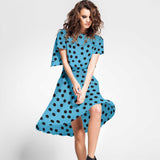 Sarga Bielástica Lunar Aguamarina - Ribes y Casals