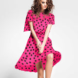 Sarga Bielástica Lunares Fucsia 25mm - Ribes y Casals